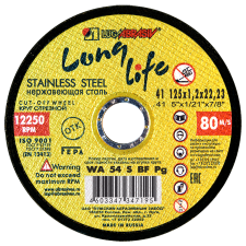 Купить Круг отрезной 125x1.2x22,2 long life нерж
